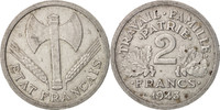 Frankreich 2 Francs Münze, Bazor, Beaumont le Roger, SS, Aluminium -