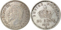 Frankreich 20 Centimes Münze, Napoleon III, Napoléon III, Strasbourg -