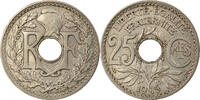 Frankreich 25 Centimes Münze, Lindauer, VZ, Nickel, KM:867, Gadoury:379 -