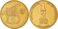 Israel 1/2 New Sheqel Münze, SS, Aluminum-Bronze, KM:159 -
