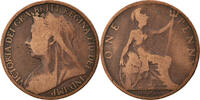 Großbritannien Penny Münze, Victoria, S, Bronze, KM:790 -