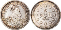 Belgien 5 Ecu Münze, SS+, Silber, KM:166 -