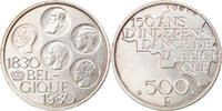 Belgien 500 Francs, 500 Frank Münze, Brussels, SS+, Silver Clad -
