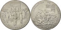 Frankreich 100 Francs Münze, Libération de Paris, SS+, Silber -