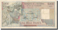 Algeria 5000 Francs Geldschein, 1951-02-02, KM:109a, SS -