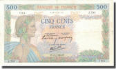 Frankreich 500 Francs La Paix, 1940-07-25, SS, Fayette:32.5, KM:95a -