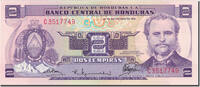 Honduras 2 Lempiras Geldschein, 1976-09-23, KM:61, UNZ -