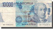 Italien 10,000 Lire Geldschein, 1984-09-03, KM:112c, S+ -