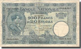 Belgien 100 Francs-20 Belgas Geldschein, 1929-04-15, KM:102, SS -