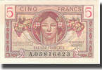 Frankreich 5 Francs 1947 French Treasury, 1947, UNZ-, Fayette:VF29.1 -