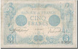 Frankreich 5 Francs Bleu, 1916-01-03, SGE+, Fayette:2.35, KM:70 -