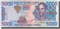 Sierra Leone 5000 Leones Geldschein, 2002-02-01, KM:27A, UNZ -