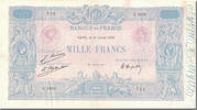 Frankreich 1000 Francs Bleu et Rose, 1923-07-12, SS, Fayette:36.39 -