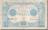 Frankreich 5 Francs Bleu, 1916-02-01, S, Fayette:2.36, KM:70 -