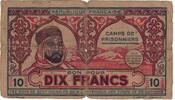 Algeria 10 Francs Geldschein, 1943, SGE+ -