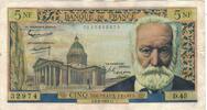 Frankreich 5 Nouveaux Francs Victor Hugo, 1961-02-02, SS, Fayette:56.6 -