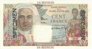 Réunion 100 Francs Geldschein, Specimen, KM:45s, UNZ- -