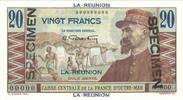 Réunion 20 Francs Geldschein, Specimen, KM:43s, UNZ- -