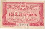 Frankreich 25 Centimes Geldschein, Le Tréport, SS, Pirot:71-23 -