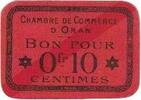 Algeria 10 Centimes Geldschein, VZ -