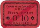 Algeria 10 Centimes Geldschein, VZ -