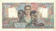 Frankreich 5000 Francs Empire Français, K.3377882, VZ+, Fayette:47.59 -