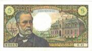 Frankreich 5 Francs Pasteur, 83063G.37, VZ, Fayette:61.04, KM:146a -
