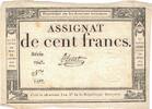100 Francs 1795 Frankreich série 1277, SS, KM:A78, Lafaurie:173 SS