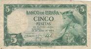 Spanien 5 Pesetas Geldschein, 1954-07-22, KM:146a, S -
