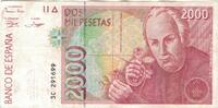 Spanien 2000 Pesetas Geldschein, KM:164, SS
