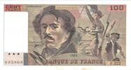 Frankreich 100 Francs Delacroix, F.222, SS, Fayette:69bis.7, KM:154g -