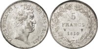 Frankreich 5 Francs Münze, Louis-Philippe, Lille, SS+, Silber -