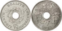 Frankreich 25 Centimes Münze, VZ+, Nickel, Gadoury:373a -