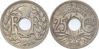 Frankreich 25 Centimes Münze, Lindauer, VZ, Nickel, KM:867, Gadoury:379 -