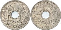 Frankreich 25 Centimes Münze, Lindauer, SS, Nickel, KM:867, Gadoury:379 -