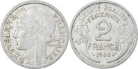 Frankreich 2 Francs Münze, Morlon, Paris, SS, Aluminium, KM:886a.1 -