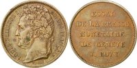 Frankreich 1/2 Franc Münze, SS, Bronze -