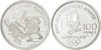 Frankreich 100 Francs Münze, STGL, Silber, KM:993 -