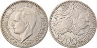 Monaco 100 Francs, Cent Münze, Rainier III, VZ, Copper-nickel, KM:133 -