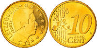 Luxemburg 10 Euro Cent Utrecht, Proof, STGL, Messing, KM:78 -