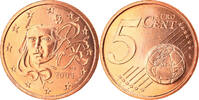 Frankreich 5 Euro Cent Paris, STGL, Copper Plated Steel, KM:1284 -