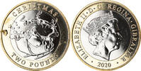 Gibraltar 2 Pounds Münze, Christmas, UNZ, Bi-Metallic -