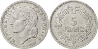 Frankreich 5 Francs Münze, Lavrillier, Beaumont le Roger, SS+ -