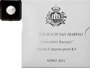 San Marino 5 Euro Rome, Proof, STGL, Silber, KM:501 -