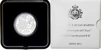 San Marino 10 Euro 10 ans de l'Euro, Rome, Proof, STGL, Silber, KM:503 -