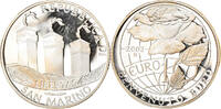 San Marino 10 Euro Bienvenue à l'Euro, Rome, Proof, STGL, Silber -