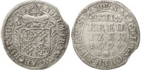 Deutsch Staaten 12 Kreuzer Münze, MAINZ, SS, Silber, KM:208 -