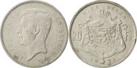 Belgien 20 Francs, 20 Frank Münze, SS, Nickel, KM:102 -
