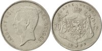 Belgien 20 Francs, 20 Frank Münze, SS, Nickel, KM:101.1 -
