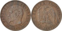 Frankreich 5 Centimes Münze, Napoleon III, Napoléon III, Paris, SS+ -